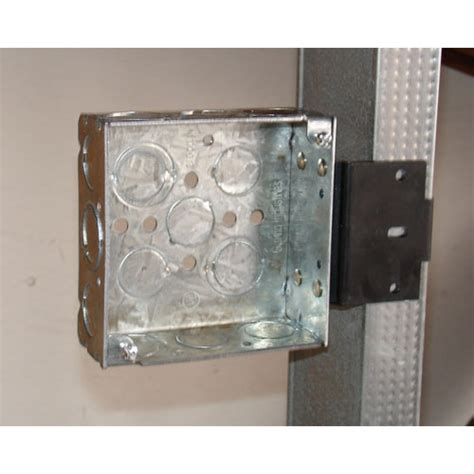 junction box with metal stud bracket|stud mounted box support.